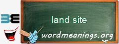 WordMeaning blackboard for land site